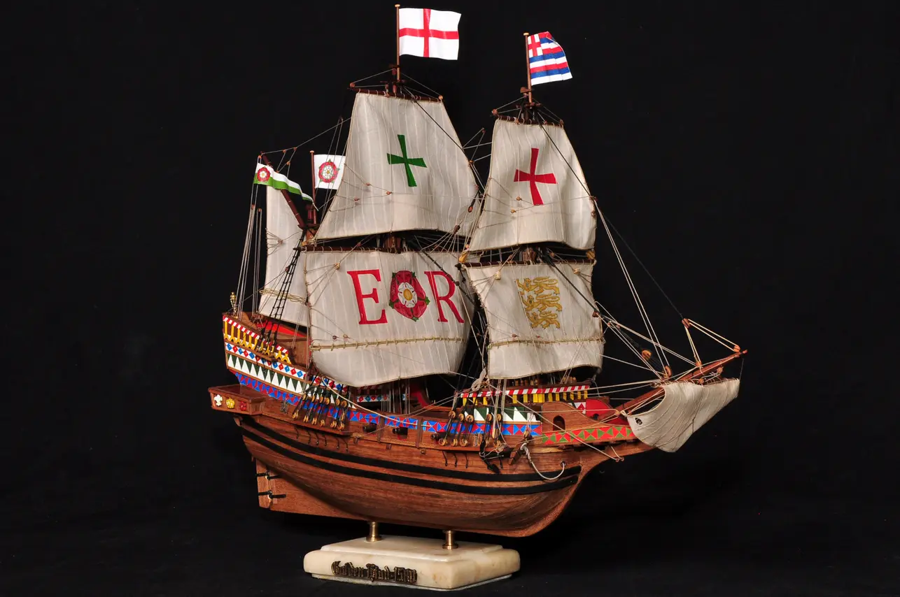 Пиратский корабль Френсиса Дрейка Golden Hind (Золотая Лань), 1580 г., 1:53